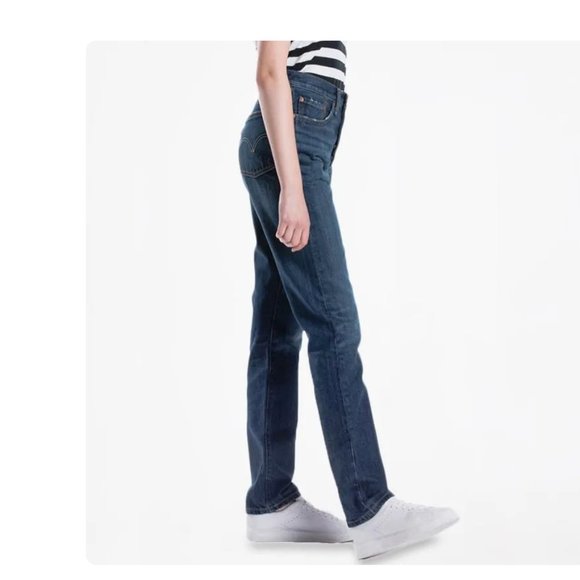 Levi's 501 Premium Button Fly HighRise Original Fit Straight Leg Jean 28w/Measur - Picture 2 of 16